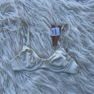 Skims Cotton Jersey T-shirt Bra Bone Size 32A